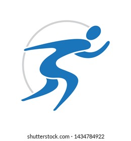 Fitness human logo template vector icon design