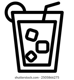 Fitness ice cold refreshing drink - Flat icon symbol