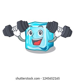 Fitness Ice cubes shape on the cartoon