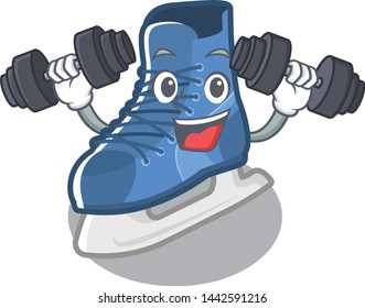 Fitness ice skate isolated with the mascot