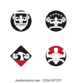 Fitness icon an d symbol vector template illustration