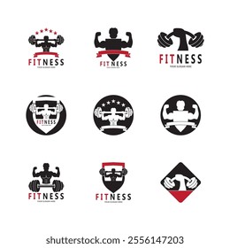 Fitness icon an d symbol vector template illustration