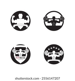 Fitness icon an d symbol vector template illustration