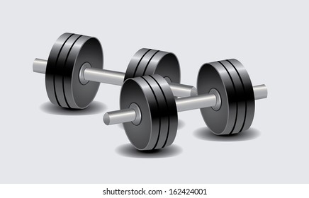 Fitness icon dumbbell workouts