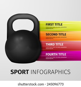 Fitness icon dumbbell workouts, sport Infographic, excellent vector illustration, EPS 10