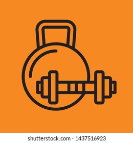 fitness icon. fitness element icon vector