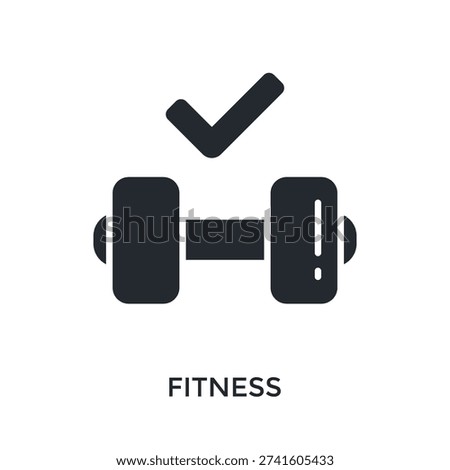 Fitness Icon Glyph Style. Vector Illustration For Graphic Design