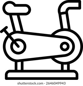 fitness icon illustration design with outline, this is not made from any AI generation