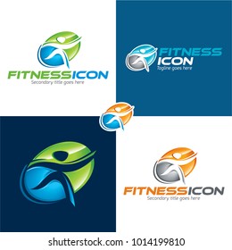 Fitness Icon Logo Vector Illustration Stock Vector (royalty Free 