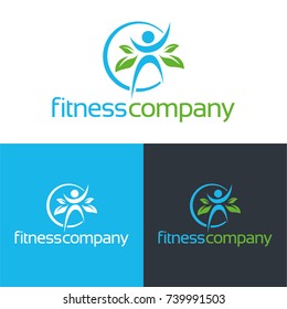 Fitness Icon and Logo - Vector Illustration