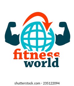 Fitness icon on white for web and mobile.