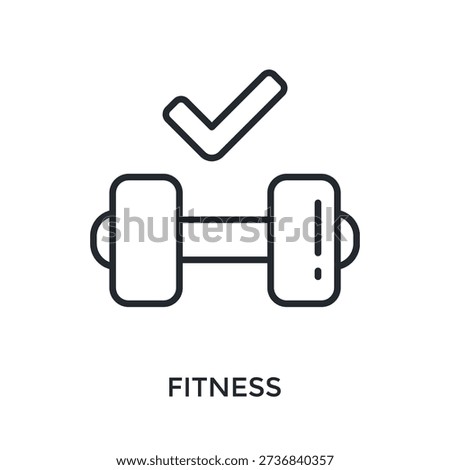 Fitness Icon Outline Style. Vector Illustration For Graphic Design