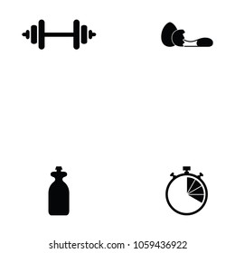 fitness icon set