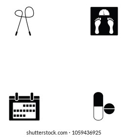 fitness icon set