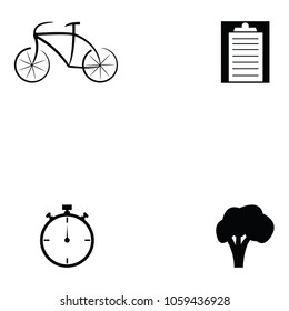 fitness icon set