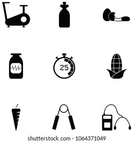 fitness icon set