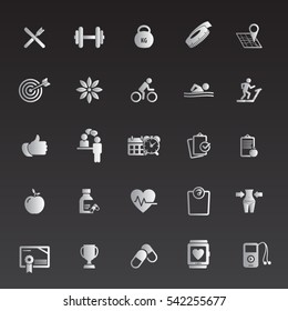 Fitness icon set 