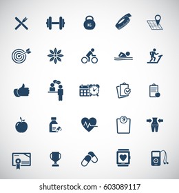Fitness icon set 