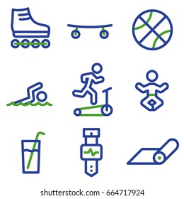 fitness icon set