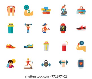 Fitness icon set