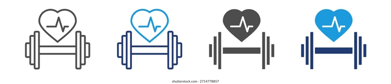 Conjunto de iconos de fitness Estilo múltiple