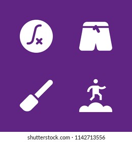 fitness icon set. sports pants, function and running vector icon for graphic design and web