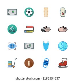 fitness icon set. vector set about cereal, football, ice skate and injury icons set.