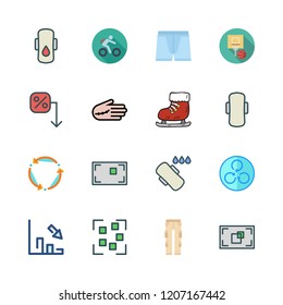 fitness icon set. vector set about spin, basketball, underwear and bicycle icons set.