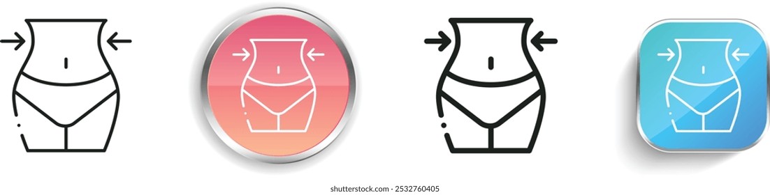 fitness icon. Thin Linear, Regular and Button Style Design Isolated On White Background