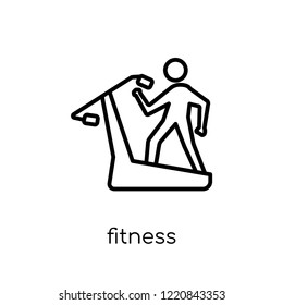 Fitness icon. Trendy modern flat linear vector Fitness icon on white background from thin line Gym and fitness collection, editable outline stroke vector illustration
