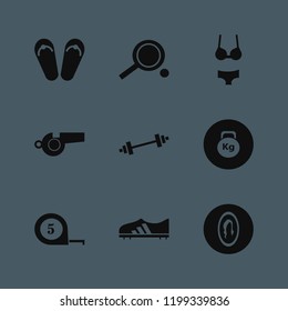 fitness icon. fitness vector icons set female mirror, ping pong, woman underwear and whistle