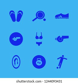 fitness icon. fitness vector icons set weight, woman underwear, ping pong and female mirror
