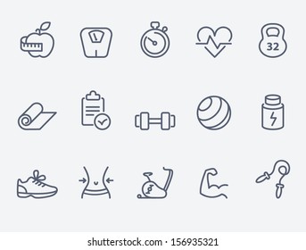 Fitness icons - Shutterstock ID 156935321