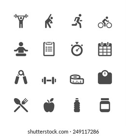 Fitness icons - Shutterstock ID 249117286