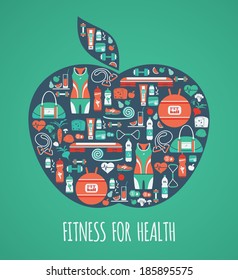 Fitness Icons background 