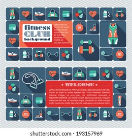 Fitness Icons background 