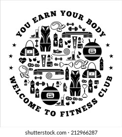 Fitness Icons background 