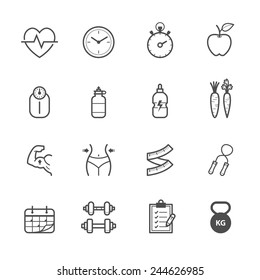 Fitness Icons and Health Icons