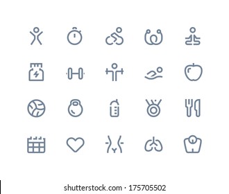 Fitness icons. Line series