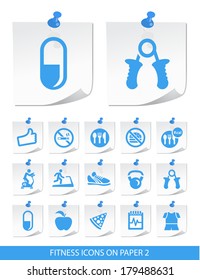 Fitness Icons on Notepaper 2.