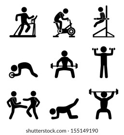 fitness icons over white background vector illustration 