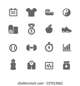 Fitness icons set