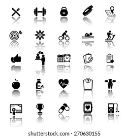 Fitness Icons set 