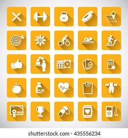 Fitness Icons set.