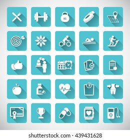 Fitness Icons set.