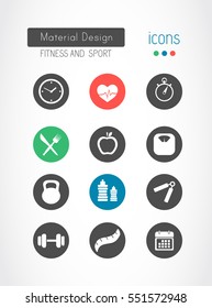 Fitness icons set