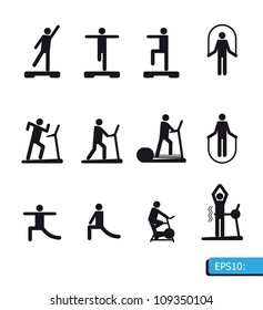 Fitness Icons set vector