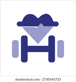 Iconos de la aptitud. Ilustración vectorial coloreada simple