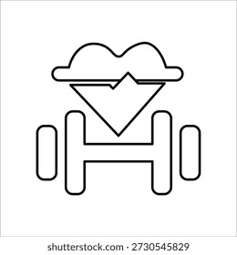Iconos de fitness. Ilustración vectorial de línea simple