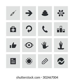 fitness icons universal set for web and mobile